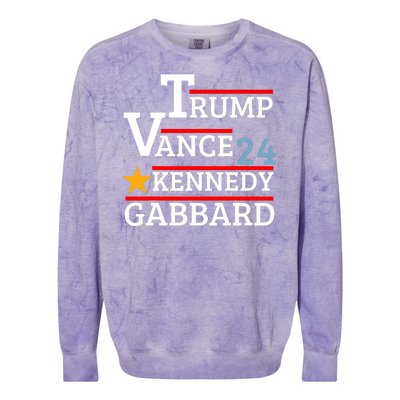 Trump Vance Kennedy Gabbard 2024 President Election Colorblast Crewneck Sweatshirt