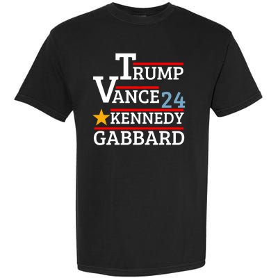 Trump Vance Kennedy Gabbard 2024 President Election Garment-Dyed Heavyweight T-Shirt