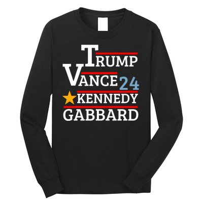 Trump Vance Kennedy Gabbard 2024 President Election Long Sleeve Shirt