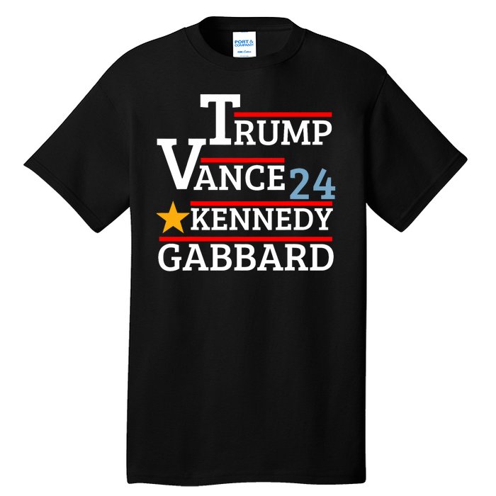 Trump Vance Kennedy Gabbard 2024 President Election Tall T-Shirt