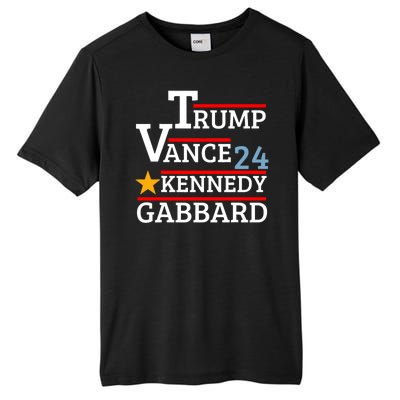 Trump Vance Kennedy Gabbard 2024 President Election Tall Fusion ChromaSoft Performance T-Shirt