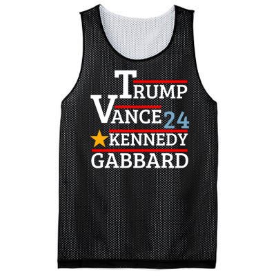 Trump Vance Kennedy Gabbard 2024 President Election Mesh Reversible Basketball Jersey Tank