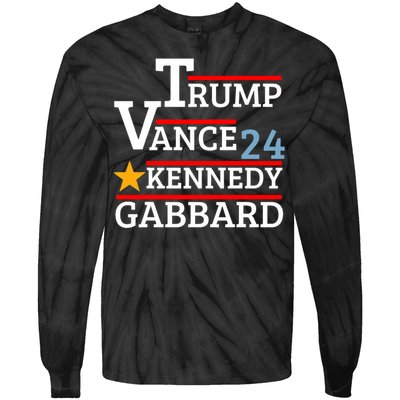 Trump Vance Kennedy Gabbard 2024 President Election Tie-Dye Long Sleeve Shirt