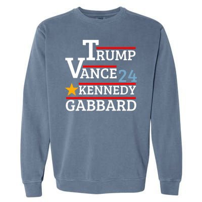 Trump Vance Kennedy Gabbard 2024 President Election Garment-Dyed Sweatshirt