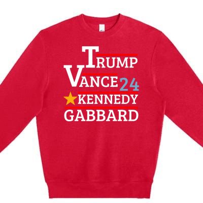 Trump Vance Kennedy Gabbard 2024 President Election Premium Crewneck Sweatshirt