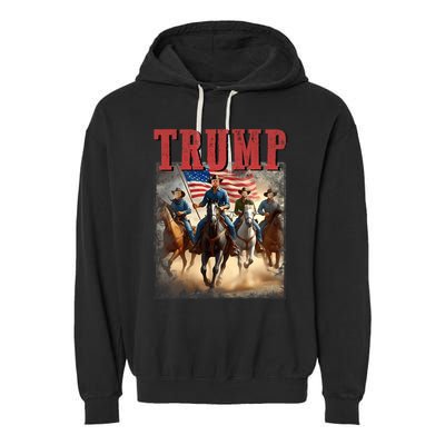 Trump Vance Kennedy Presidential Election 2024 Garment-Dyed Fleece Hoodie