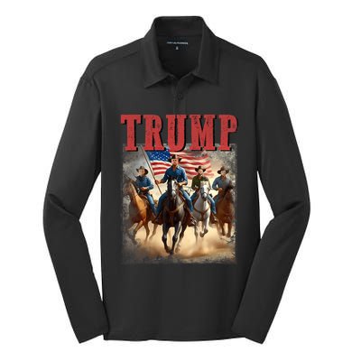 Trump Vance Kennedy Presidential Election 2024 Silk Touch Performance Long Sleeve Polo