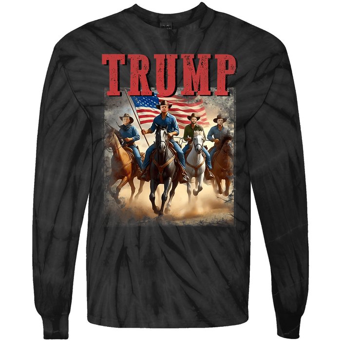 Trump Vance Kennedy Presidential Election 2024 Tie-Dye Long Sleeve Shirt