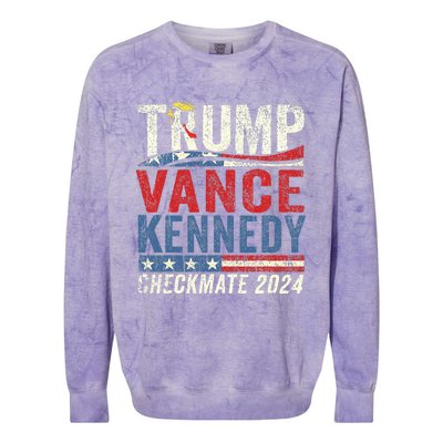 Trump Vance Kennedy Checkmate 2024 Election Republican Colorblast Crewneck Sweatshirt