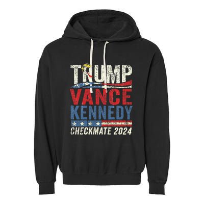 Trump Vance Kennedy Checkmate 2024 Election Republican Garment-Dyed Fleece Hoodie