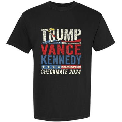 Trump Vance Kennedy Checkmate 2024 Election Republican Garment-Dyed Heavyweight T-Shirt