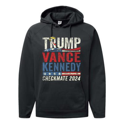 Trump Vance Kennedy Checkmate 2024 Election Republican Performance Fleece Hoodie