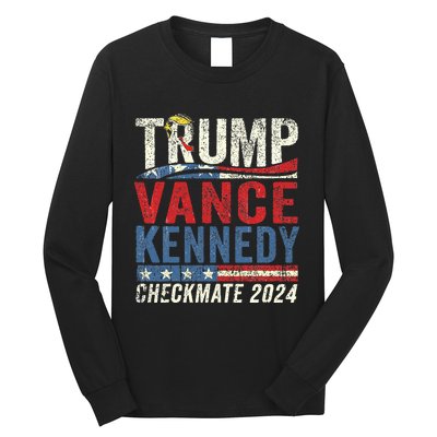 Trump Vance Kennedy Checkmate 2024 Election Republican Long Sleeve Shirt