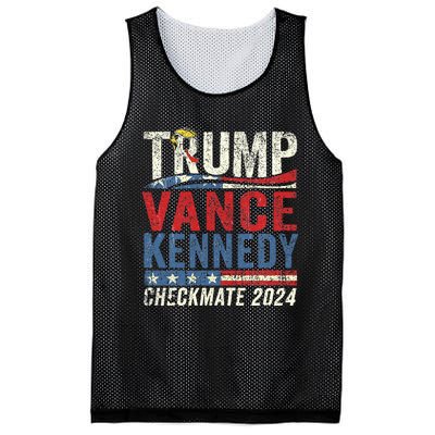 Trump Vance Kennedy Checkmate 2024 Election Republican Mesh Reversible Basketball Jersey Tank