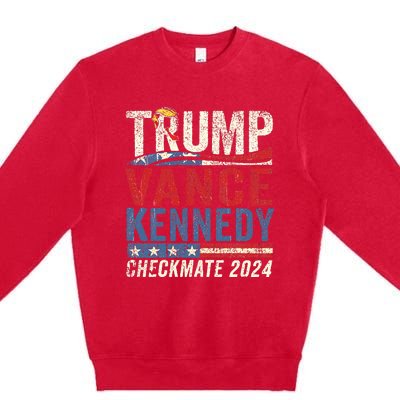 Trump Vance Kennedy Checkmate 2024 Election Republican Premium Crewneck Sweatshirt