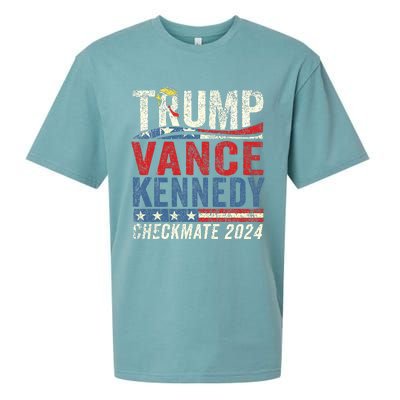 Trump Vance Kennedy Checkmate 2024 Election Republican Sueded Cloud Jersey T-Shirt