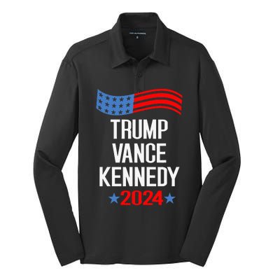 Trump Vance Kennedy 2024 Election Donald Trump Vp President Silk Touch Performance Long Sleeve Polo