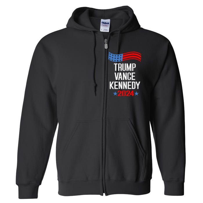 Trump Vance Kennedy 2024 Election Donald Trump Vp President Full Zip Hoodie