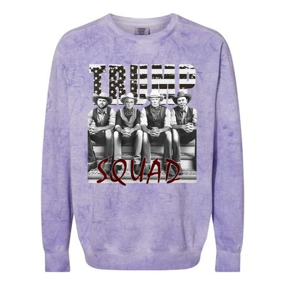 Trump Vance Kennedy Elon Squad Colorblast Crewneck Sweatshirt