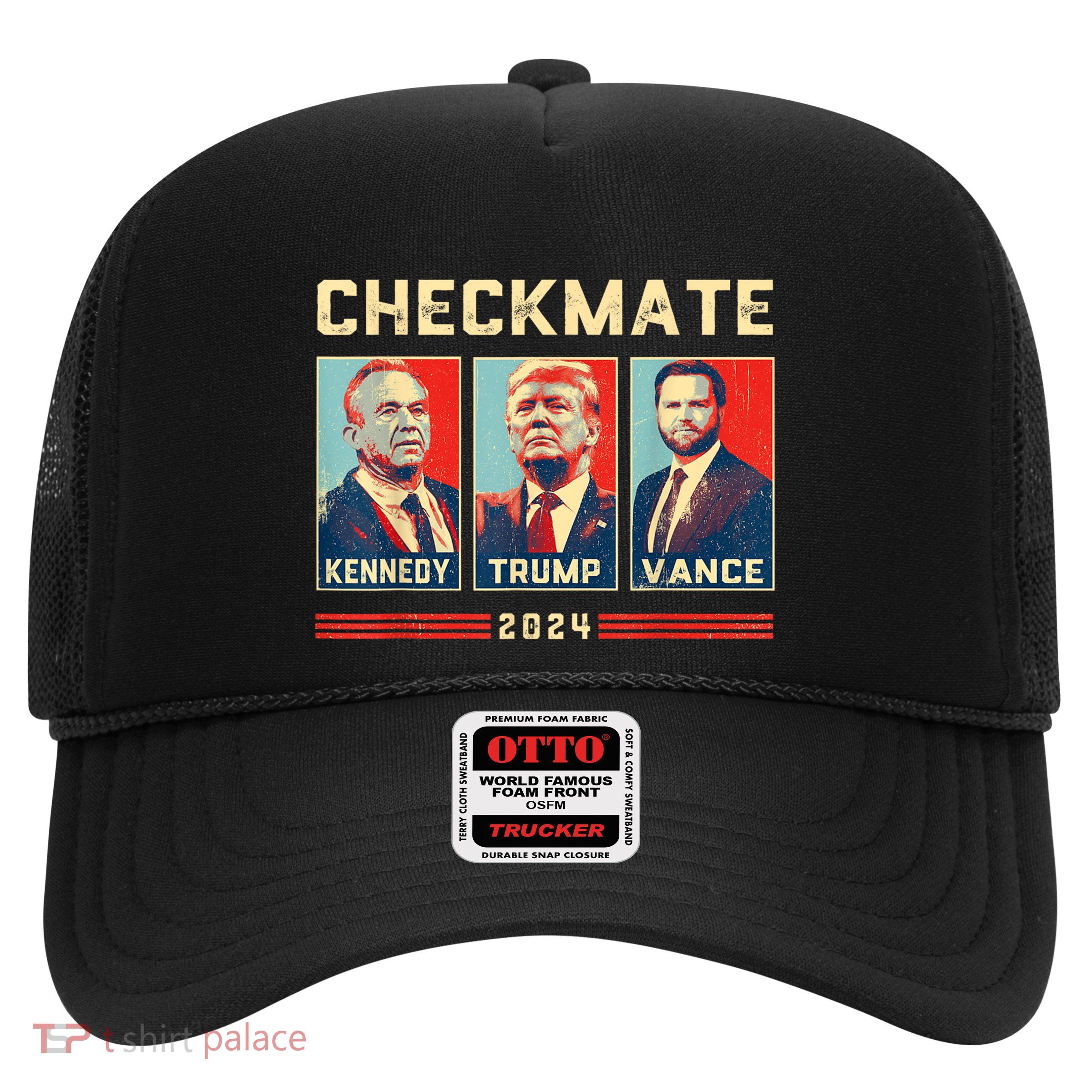 Trump Vance Kennedy Checkmate Retro Political Felon Trump Trucker Hat