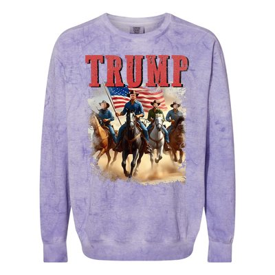 Trump Vance Kennedy Presidential Election 2024 Colorblast Crewneck Sweatshirt