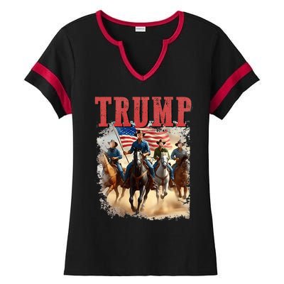 Trump Vance Kennedy Presidential Election 2024 Ladies Halftime Notch Neck Tee