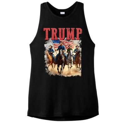 Trump Vance Kennedy Presidential Election 2024 Ladies PosiCharge Tri-Blend Wicking Tank