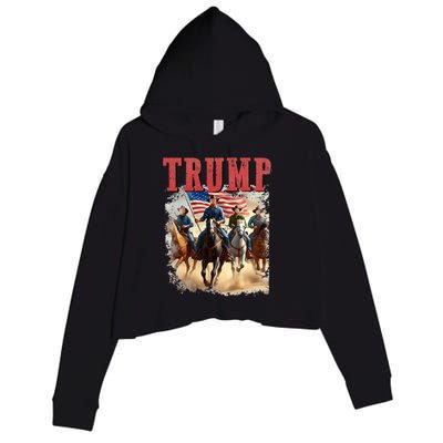 Trump Vance Kennedy Presidential Election 2024 Crop Fleece Hoodie