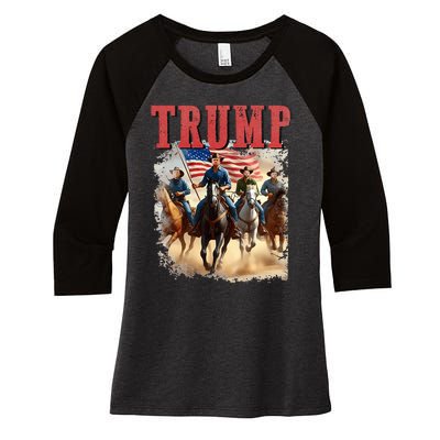 Trump Vance Kennedy Presidential Election 2024 Women's Tri-Blend 3/4-Sleeve Raglan Shirt