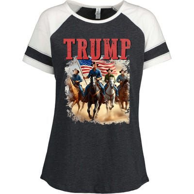 Trump Vance Kennedy Presidential Election 2024 Enza Ladies Jersey Colorblock Tee