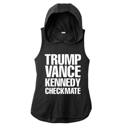 Trump Vance Kennedy Checkmate 2024 Election Republican Gift Ladies PosiCharge Tri-Blend Wicking Draft Hoodie Tank