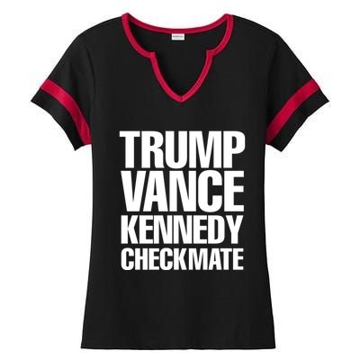 Trump Vance Kennedy Checkmate 2024 Election Republican Gift Ladies Halftime Notch Neck Tee