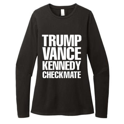 Trump Vance Kennedy Checkmate 2024 Election Republican Gift Womens CVC Long Sleeve Shirt