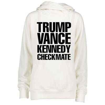 Trump Vance Kennedy Checkmate 2024 Election Republican Gift Womens Funnel Neck Pullover Hood