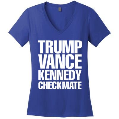 Trump Vance Kennedy Checkmate 2024 Election Republican Gift Women's V-Neck T-Shirt