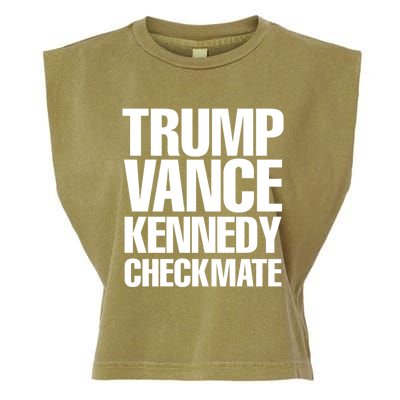 Trump Vance Kennedy Checkmate 2024 Election Republican Gift Garment-Dyed Women's Muscle Tee