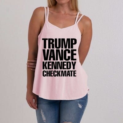 Trump Vance Kennedy Checkmate 2024 Election Republican Gift Women's Strappy Tank