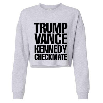 Trump Vance Kennedy Checkmate 2024 Election Republican Gift Cropped Pullover Crew