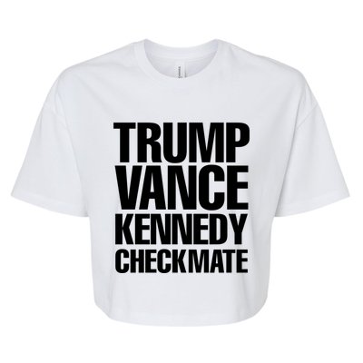 Trump Vance Kennedy Checkmate 2024 Election Republican Gift Bella+Canvas Jersey Crop Tee