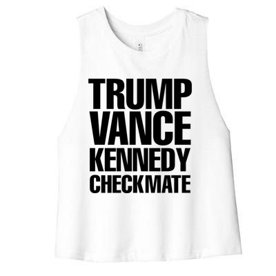 Trump Vance Kennedy Checkmate 2024 Election Republican Gift Women's Racerback Cropped Tank