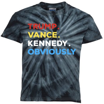 Trump Vance Kennedy Obviously 2024 Election Vote For Trump Kids Tie-Dye T-Shirt