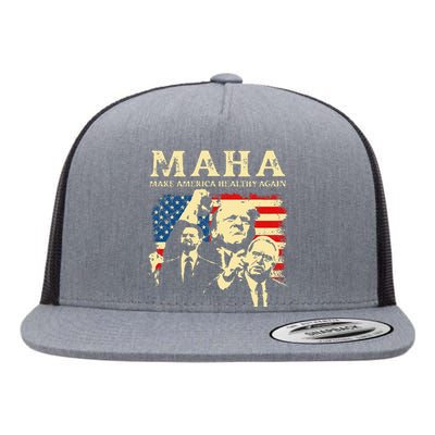 Trump Vance Kennedy Maha 2024 Funny Trump 45 47 Pro Trump Flat Bill Trucker Hat