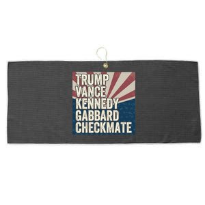 Trump Vance Kennedy Gabbard Checkmate American Flag Chess Meaningful Gift Large Microfiber Waffle Golf Towel