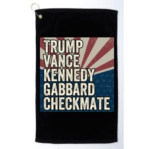 Trump Vance Kennedy Gabbard Checkmate American Flag Chess Meaningful Gift Platinum Collection Golf Towel