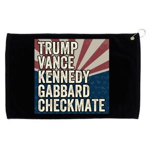 Trump Vance Kennedy Gabbard Checkmate American Flag Chess Meaningful Gift Grommeted Golf Towel