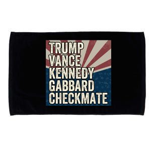 Trump Vance Kennedy Gabbard Checkmate American Flag Chess Meaningful Gift Microfiber Hand Towel