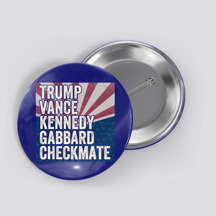 Trump Vance Kennedy Gabbard Checkmate American Flag Chess Meaningful Gift Button