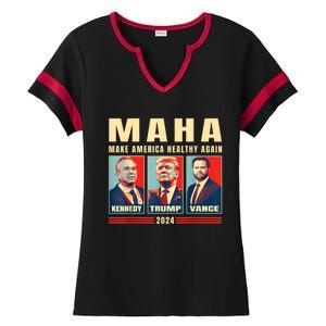 Trump Vance Kennedy Maha Make America Healthy Again Trump Ladies Halftime Notch Neck Tee