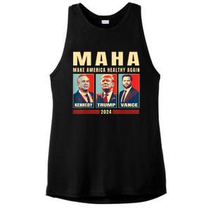 Trump Vance Kennedy Maha Make America Healthy Again Trump Ladies PosiCharge Tri-Blend Wicking Tank