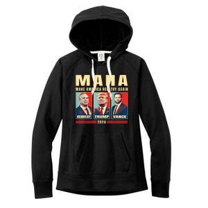 Trump Vance Kennedy Maha Make America Healthy Again Trump Women's Fleece Hoodie